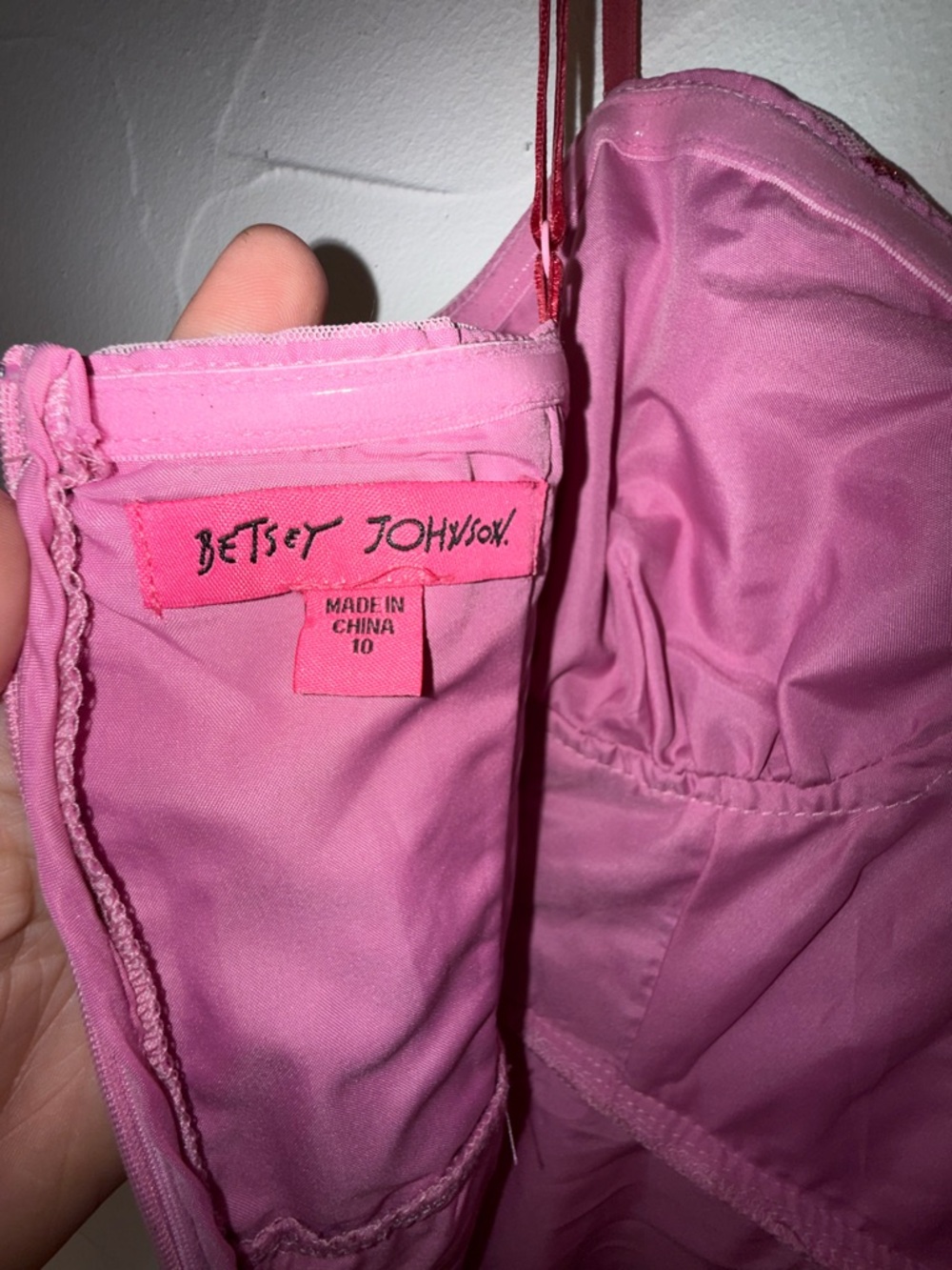 Betsey Johnson Pink Heart Print Midi Dress - Picture 10 of 13
